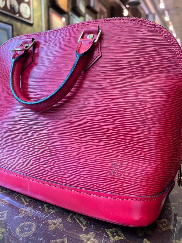 Louis Vuitton Red Epi Alma on Sale