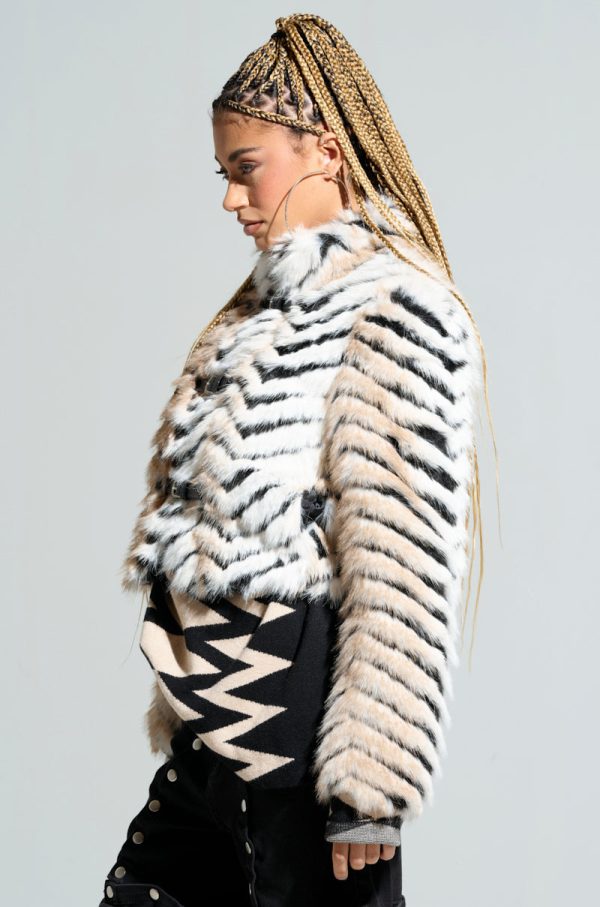 WILDER BUCKLE DETAIL FUR BOMBER on Sale