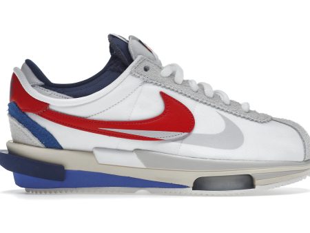 Nike Zoom Cortez SP sacai White University Red Blue Sale