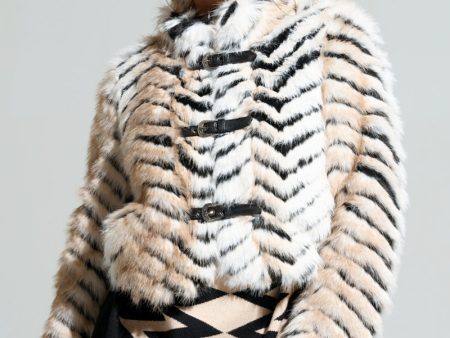 WILDER BUCKLE DETAIL FUR BOMBER on Sale