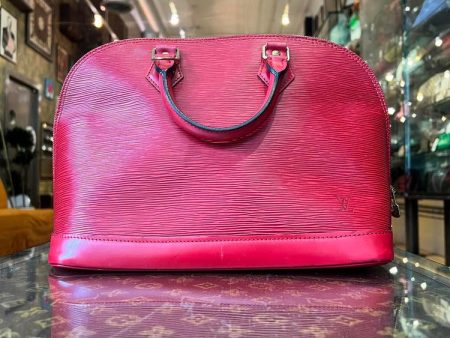 Louis Vuitton Red Epi Alma on Sale