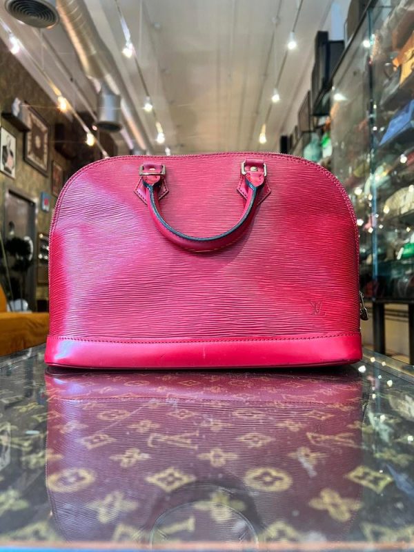 Louis Vuitton Red Epi Alma on Sale