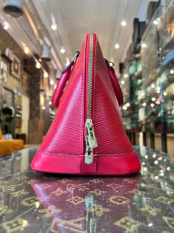 Louis Vuitton Red Epi Alma on Sale