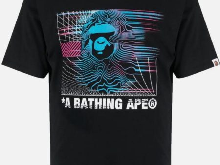 A Bathing Ape graphic print cotton t-shirt black Online Sale