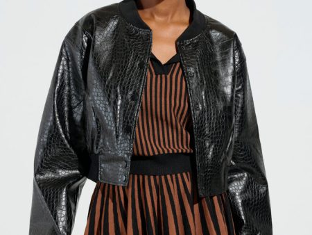 WHAT I WANT FAUX LEATHER BOMBER Fashion